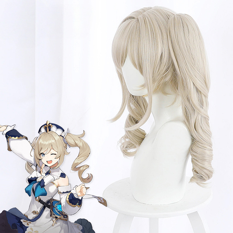 Barbara Twin Ponytail Cosplay Wig for Genshin Impact - 503C - Image 3