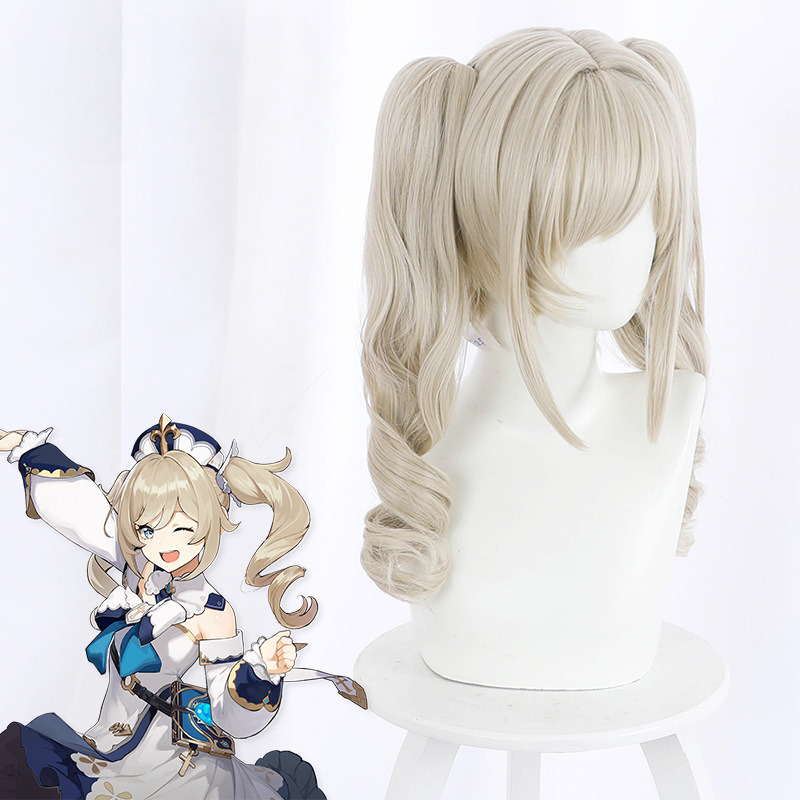 Barbara Twin Ponytail Cosplay Wig for Genshin Impact - 503C - Image 4