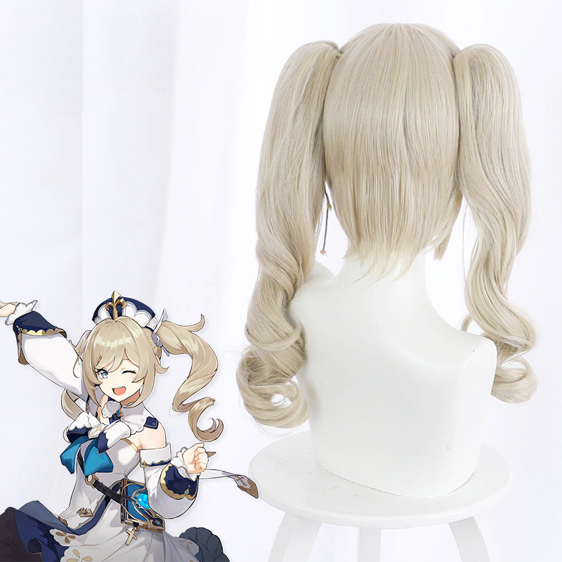 Barbara Twin Ponytail Cosplay Wig for Genshin Impact - 503C - Image 5