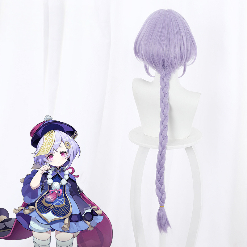 Qiqi Braided Styled Cosplay Wig for Genshin Impact - 503D - Image 5