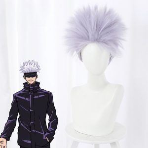 Satoru Gojo Light Purple Flipped Spiked Cosplay Wig for Jujutsu Kaisen - 505E
