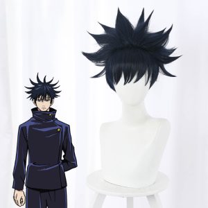 Megumi Fushiguro Short Flipped Spiked Cosplay Wig for Jujutsu Kaisen - 505C