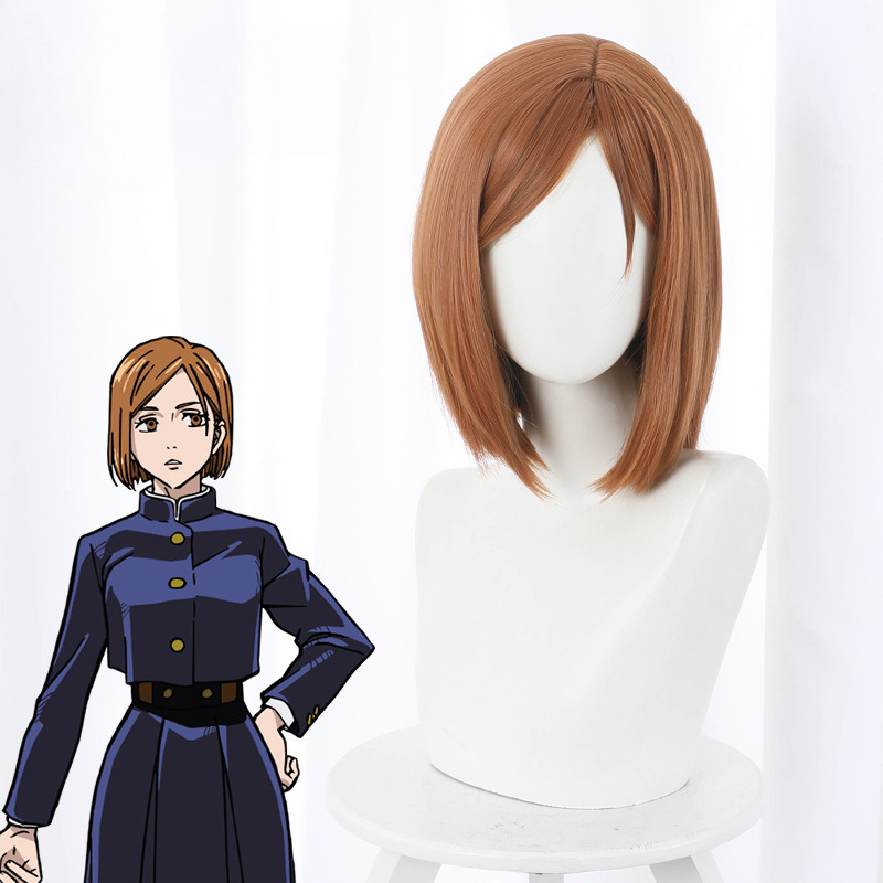 Nobara Kugisaki Brown Short Cosplay Wig for Jujutsu Kaisen - 505B