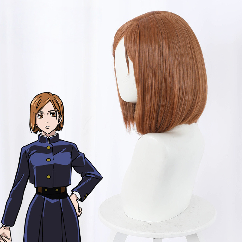 Nobara Kugisaki Brown Short Cosplay Wig for Jujutsu Kaisen - 505B - Image 3