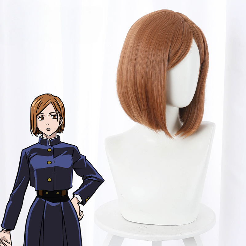 Nobara Kugisaki Brown Short Cosplay Wig for Jujutsu Kaisen - 505B - Image 4