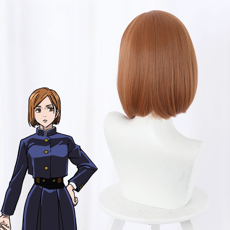 Nobara Kugisaki Brown Short Cosplay Wig for Jujutsu Kaisen - 505B - Image 5