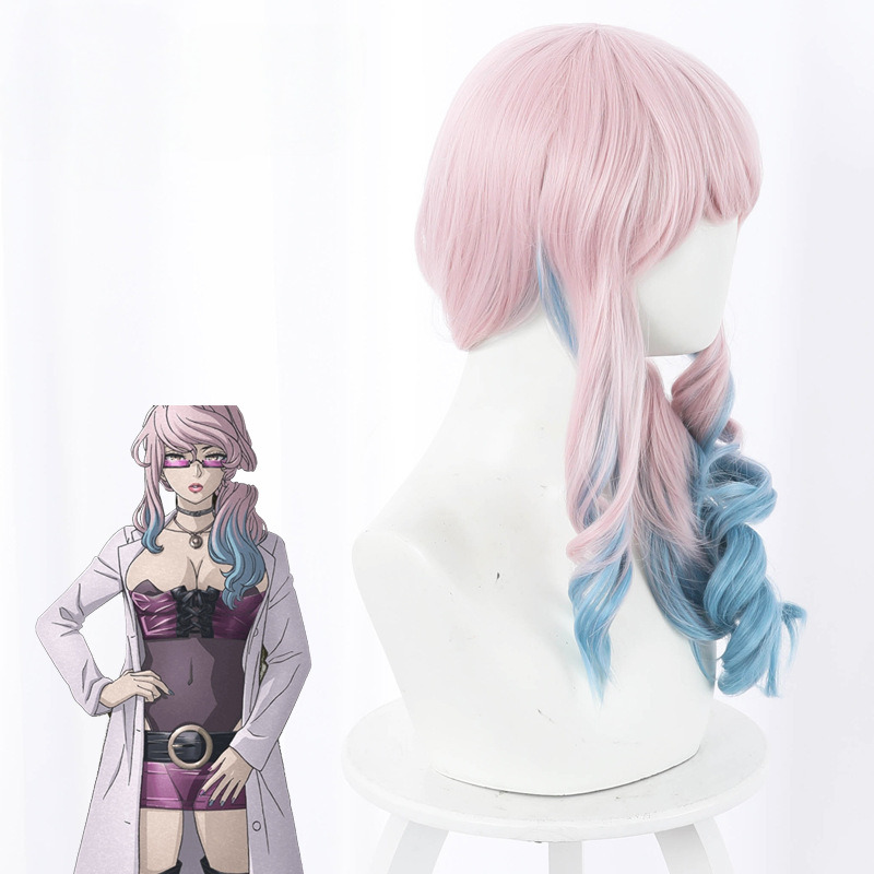 Doctor Light Pink Gradient Cosplay Wig for Akudama Drive - 504C - Image 4