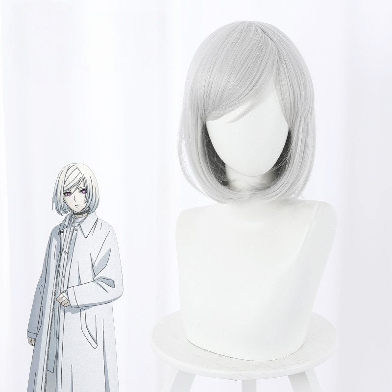 Cutthroat Silver-white Bob Cosplay Wig for Akudama Drive - 504B