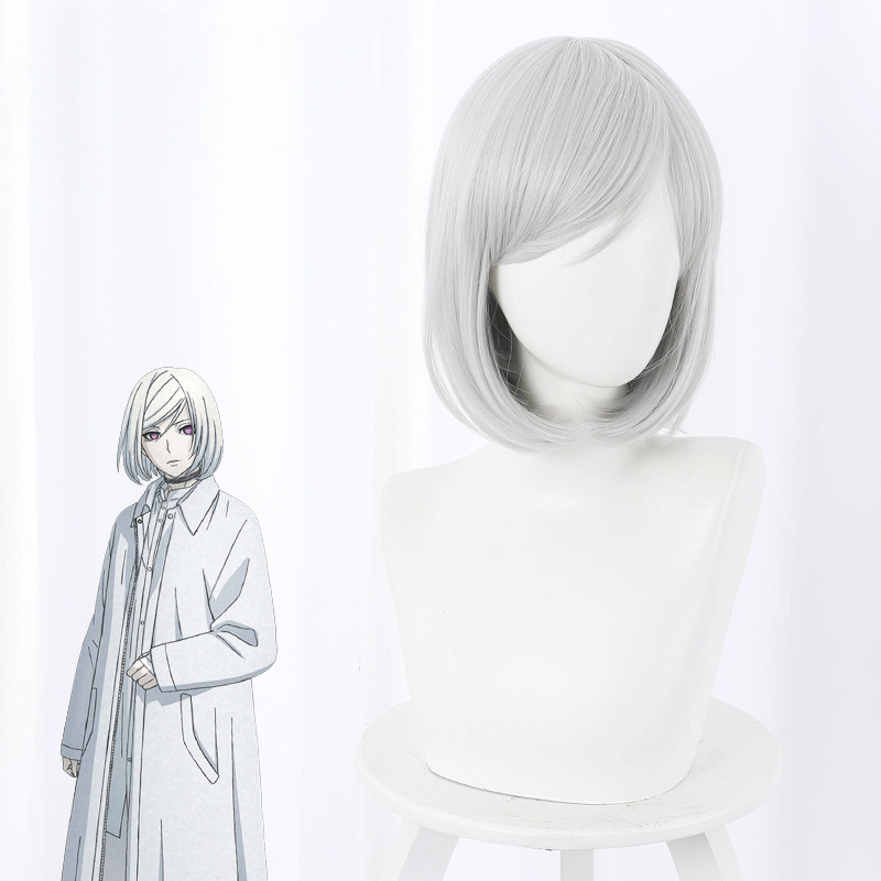 Cutthroat Silver-white Bob Cosplay Wig for Akudama Drive - 504B - Image 2