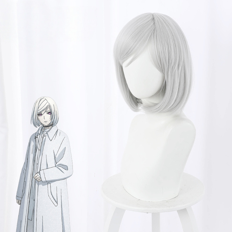 Cutthroat Silver-white Bob Cosplay Wig for Akudama Drive - 504B - Image 3