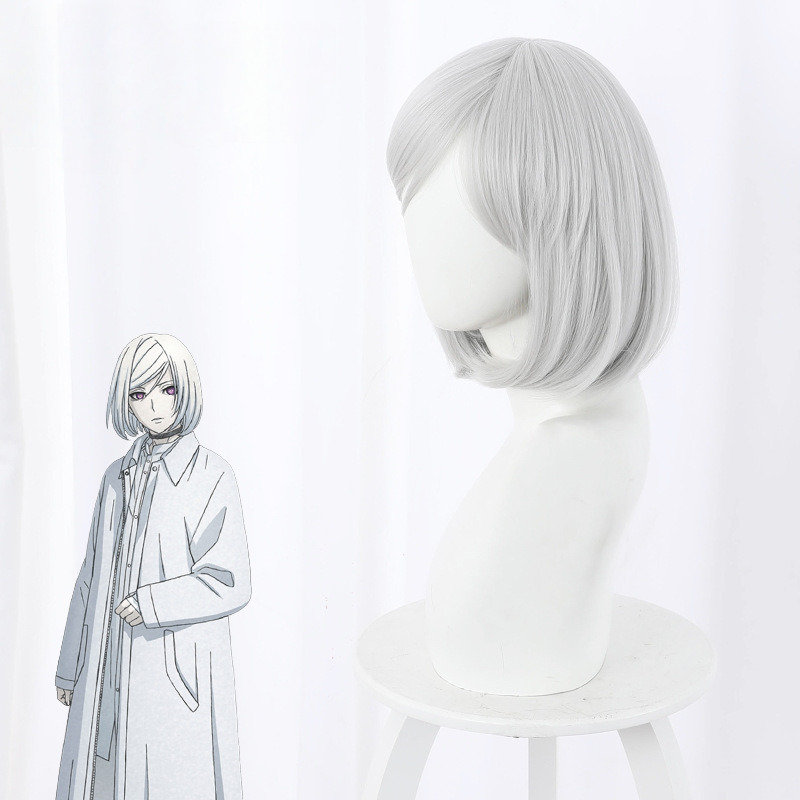 Cutthroat Silver-white Bob Cosplay Wig for Akudama Drive - 504B - Image 4