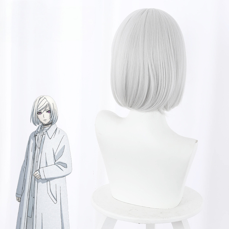 Cutthroat Silver-white Bob Cosplay Wig for Akudama Drive - 504B - Image 5