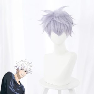 Satoru Gojo Light Purple Short Cosplay Wig for Jujutsu Kaisen - 505EA
