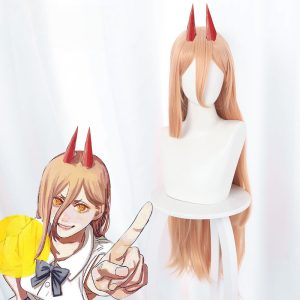 Power Orange Long Cosplay Wig for Chainsaw Man - 509C