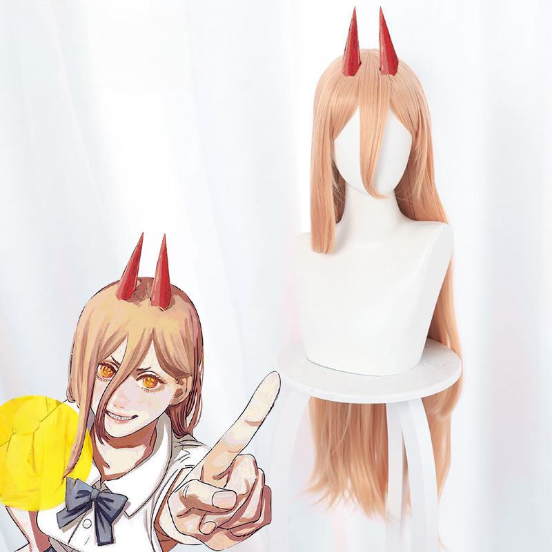 Power Orange Long Cosplay Wig for Chainsaw Man - 509C
