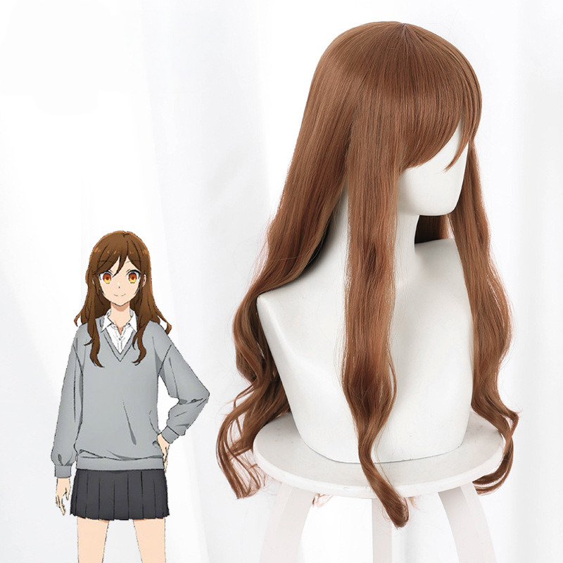 Kyoko Hori Brown Long Wavy Cosplay Wig for Horimiya - 506A - Image 3