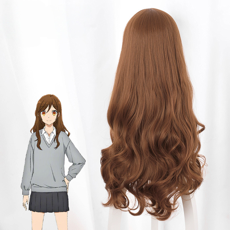 Kyoko Hori Brown Long Wavy Cosplay Wig for Horimiya - 506A - Image 4