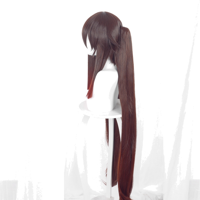 Hu Tao Reddish Brown Gradient Twin Ponytail Cosplay Wig for Genshin Impact - 503J