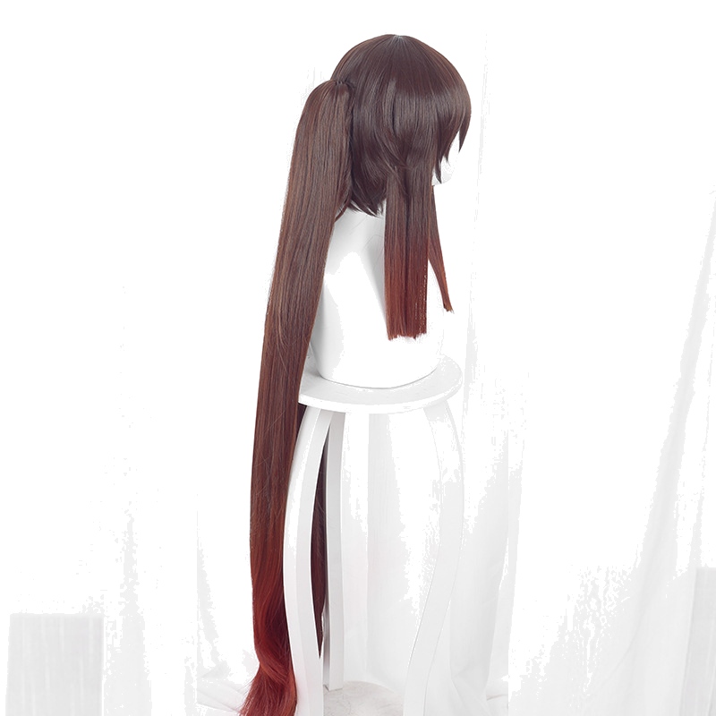 Hu Tao Reddish Brown Gradient Twin Ponytail Cosplay Wig for Genshin Impact - 503J - Image 3