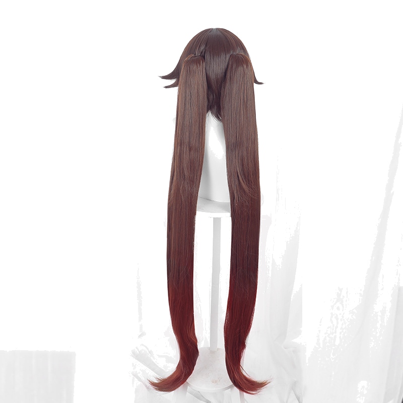 Hu Tao Reddish Brown Gradient Twin Ponytail Cosplay Wig for Genshin Impact - 503J - Image 4