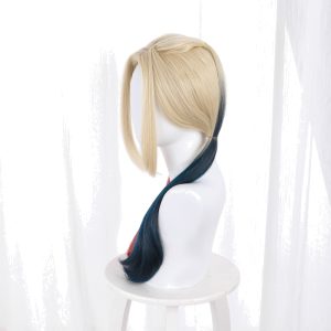 Harley Quinn Gradient Dyed Twin Ponytail Cosplay Wig for The Suicide Squad - 405CB