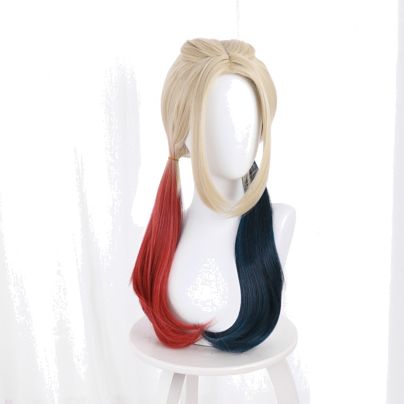 Harley Quinn Gradient Dyed Twin Ponytail Cosplay Wig for The Suicide Squad - 405CB - Image 2