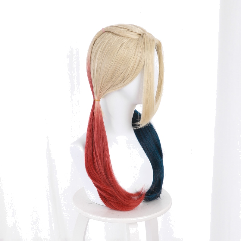 Harley Quinn Gradient Dyed Twin Ponytail Cosplay Wig for The Suicide Squad - 405CB - Image 3