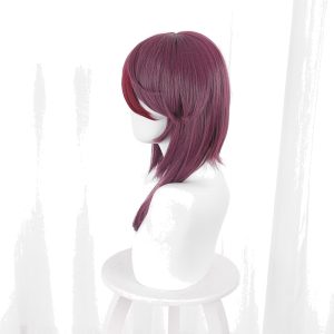 Rosaria Highlighted Purple Short Flipped Cosplay Wig for Genshin Impact - 503M