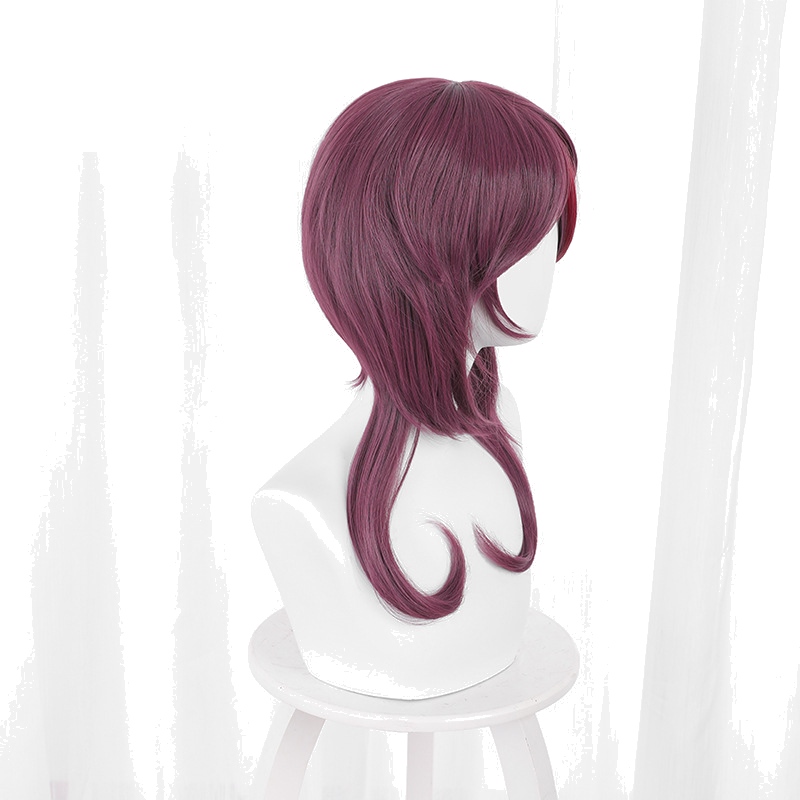 Rosaria Highlighted Purple Short Flipped Cosplay Wig for Genshin Impact - 503M - Image 3
