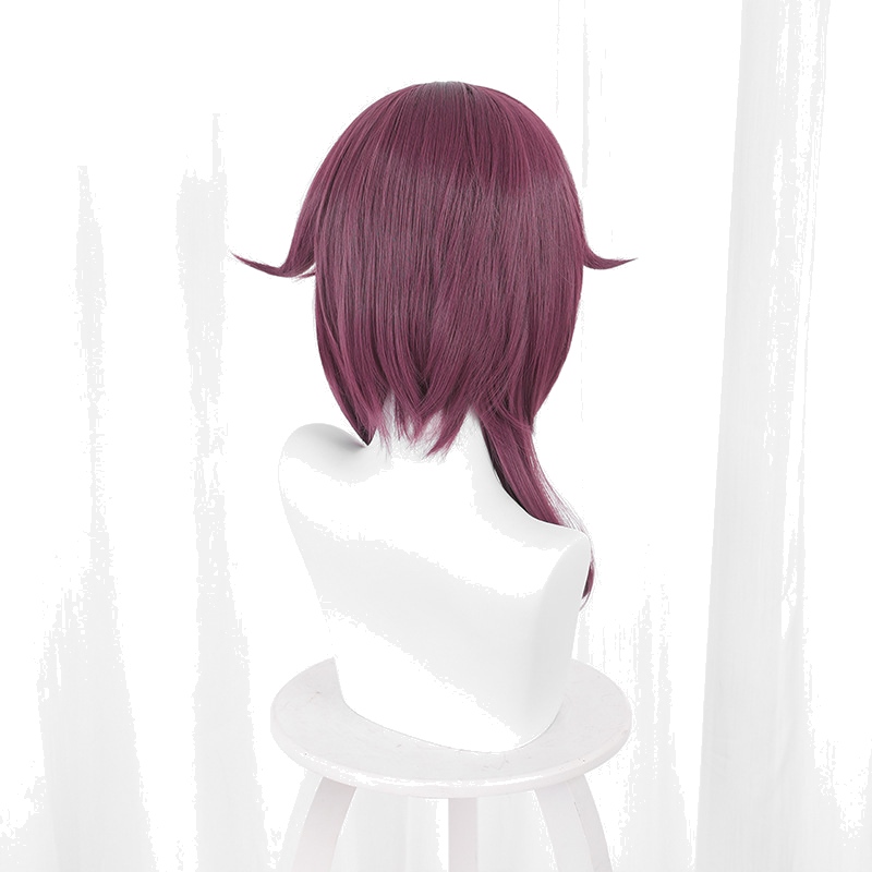 Rosaria Highlighted Purple Short Flipped Cosplay Wig for Genshin Impact - 503M - Image 4