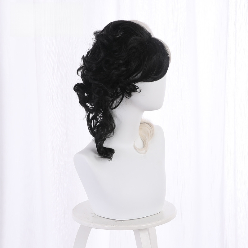 Cruella de Vil Two-tone Short Curly Cosplay Wig for Cruella - 405NC