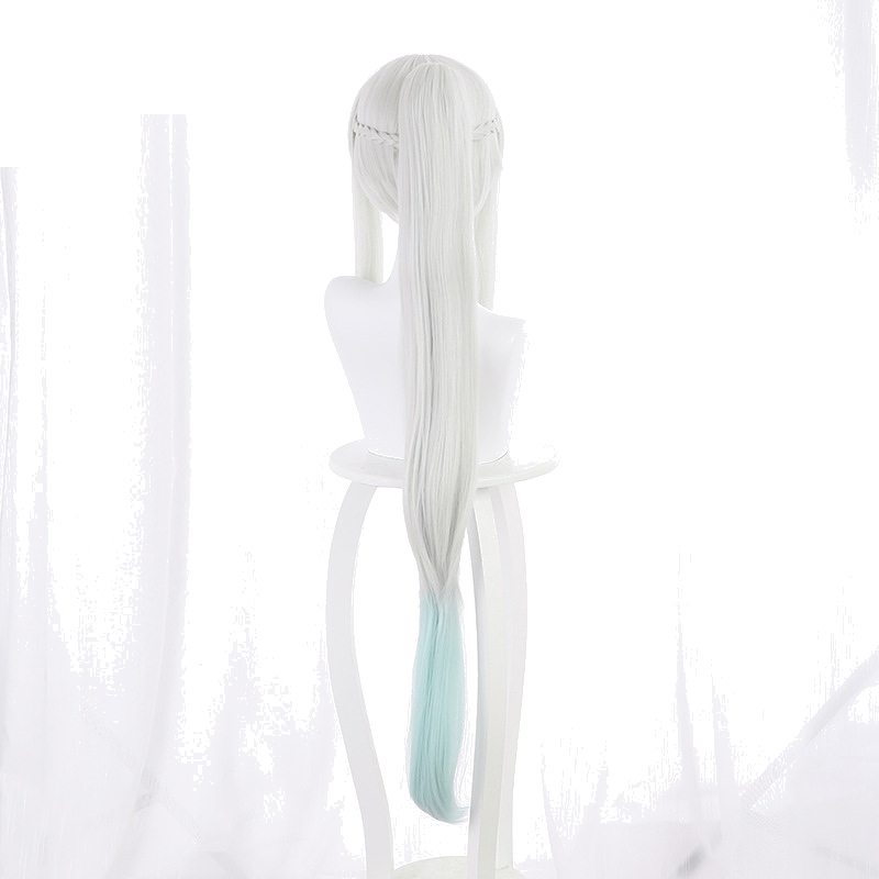 Morgan Gradient Cyan Ponytail Cosplay Wig for Fate/Grand Order - 235QQ - Image 4