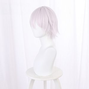 Vanitas White Pink-white Short Flipped Cosplay Wig for The Case Study of Vanitas - 523C