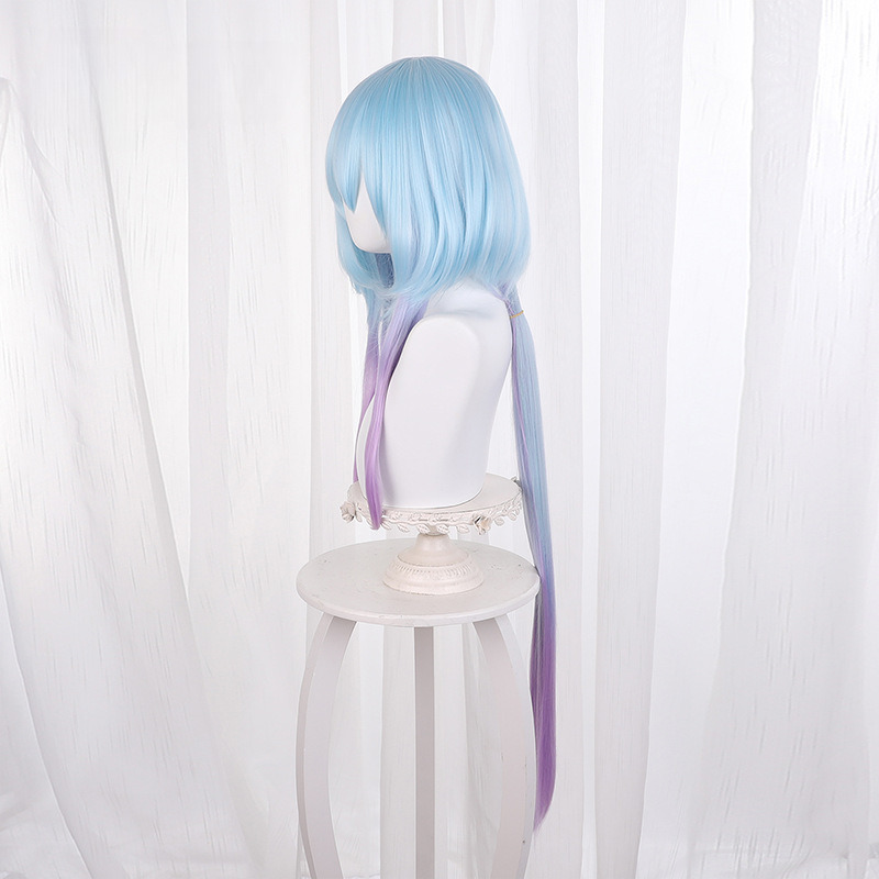 Mizuki Light Blue Gradient Ponytail Cosplay Wig for Arknights - 492AA - Image 2