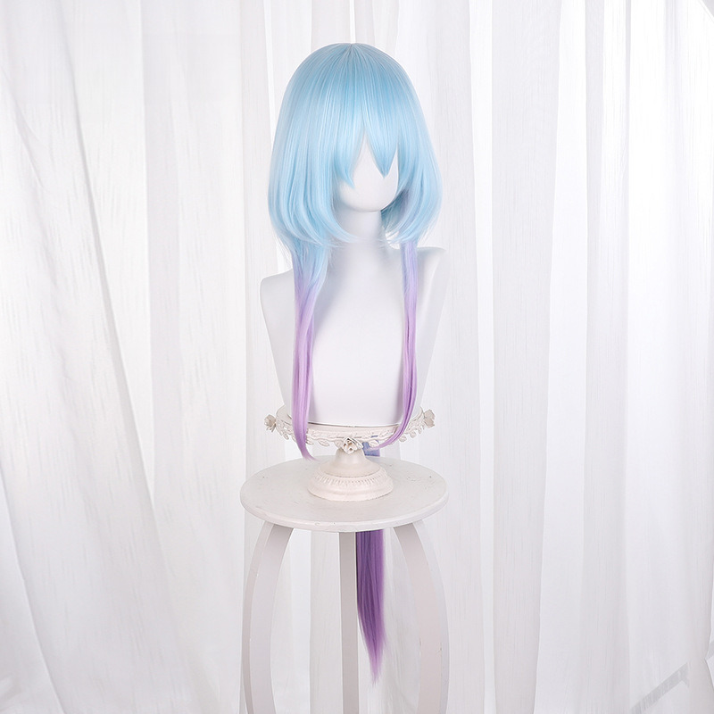 Mizuki Light Blue Gradient Ponytail Cosplay Wig for Arknights - 492AA - Image 3