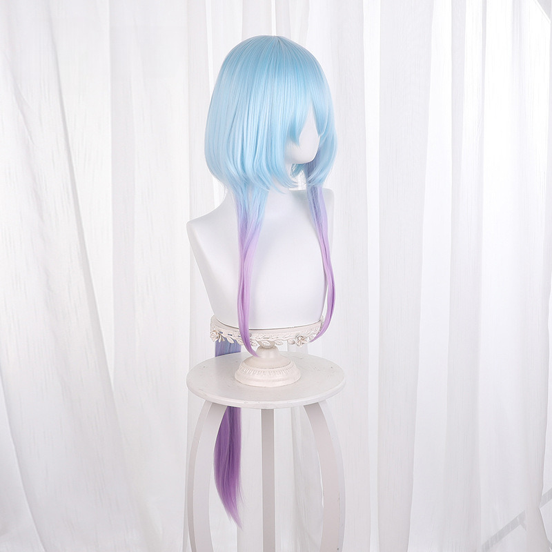 Mizuki Light Blue Gradient Ponytail Cosplay Wig for Arknights - 492AA - Image 4