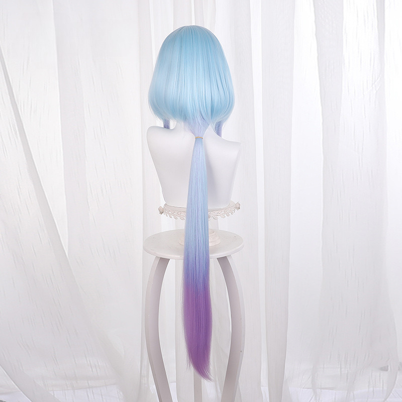 Mizuki Light Blue Gradient Ponytail Cosplay Wig for Arknights - 492AA - Image 5