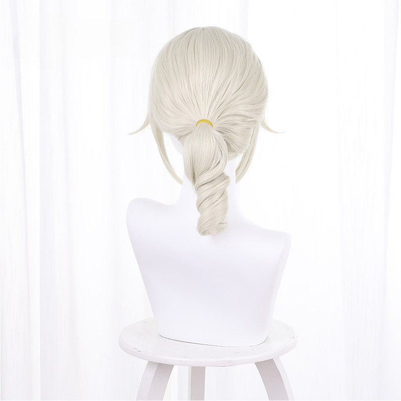 Edgar Valden Cream White Ponytail Styled Cosplay Wig for Identity V - 476JA - Image 5