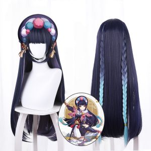 Sumire Detachable Braided Long Cosplay Wig for Genshin Impact - 503W