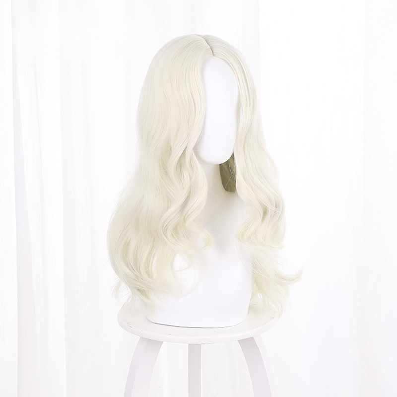Psychologist White Slightly Wavy Cosplay Wig for Identity V - 476OB