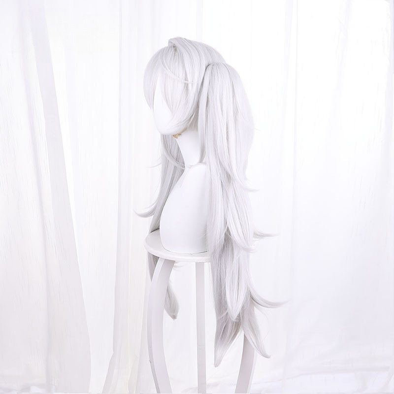 Kuzuha Silver-white Twin Ponytail Cosplay Wig for VTuber - 536EB - Image 2