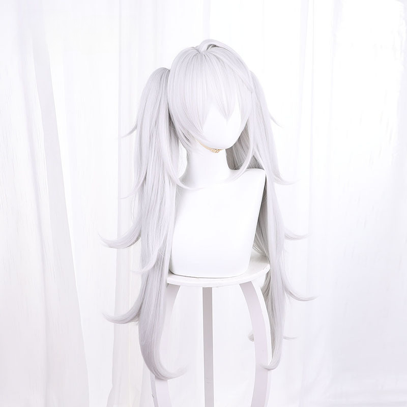 Kuzuha Silver-white Twin Ponytail Cosplay Wig for VTuber - 536EB - Image 3