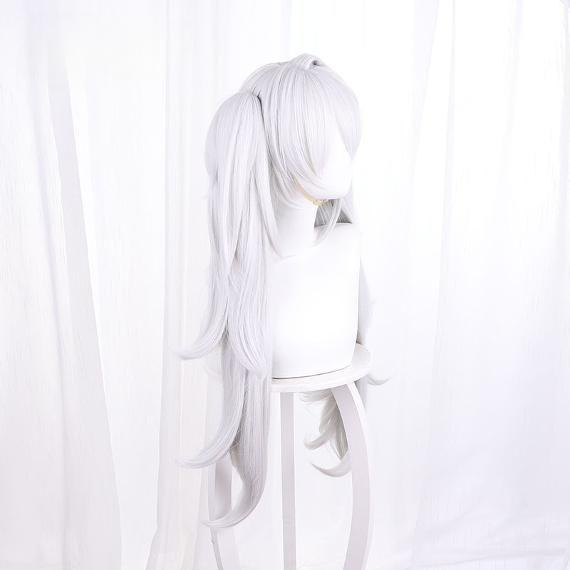 Kuzuha Silver-white Twin Ponytail Cosplay Wig for VTuber - 536EB - Image 4