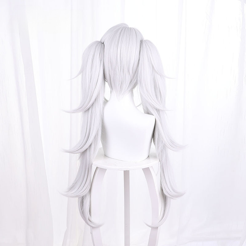 Kuzuha Silver-white Twin Ponytail Cosplay Wig for VTuber - 536EB - Image 5