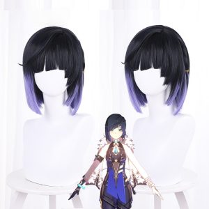 Yelan Blue-purple Ink Blue Styled Cosplay Wig for Genshin Impact - 503Z