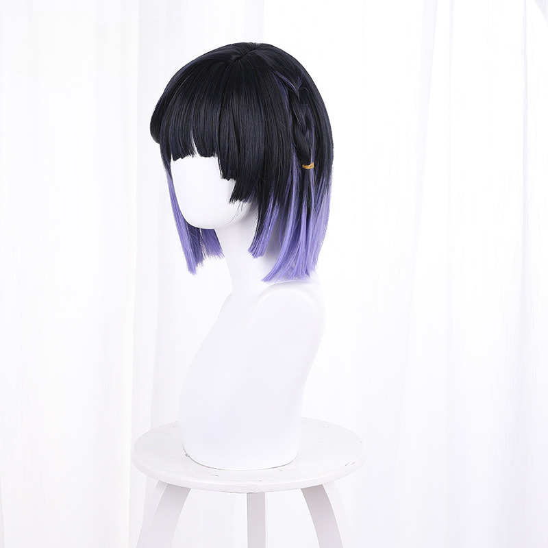 Yelan Blue-purple Ink Blue Styled Cosplay Wig for Genshin Impact - 503Z - Image 2