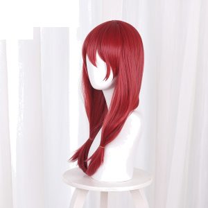 Mikura Sado Dark Red Twin Ponytail Cosplay Wig for Kakegurui Twin - 441H