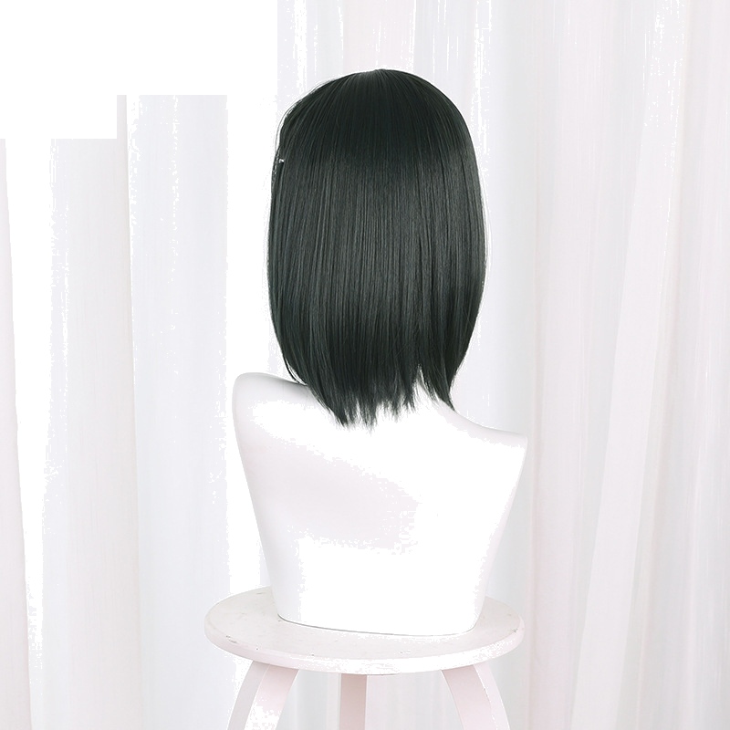 Shioriko Mifune Dark Green Bob Cosplay Wig for Love Live! Nijigasaki High School Idol Club - 522L - Image 4