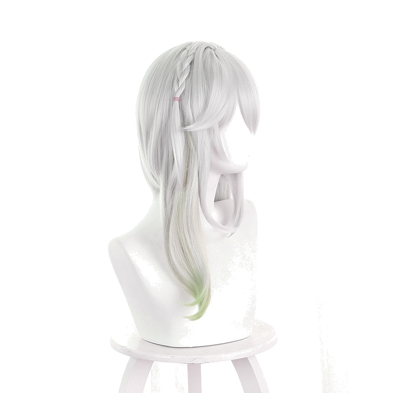 Nahida Silver-white Light Green Ponytail Cosplay Wig for Genshin Impact - 539E - Image 3
