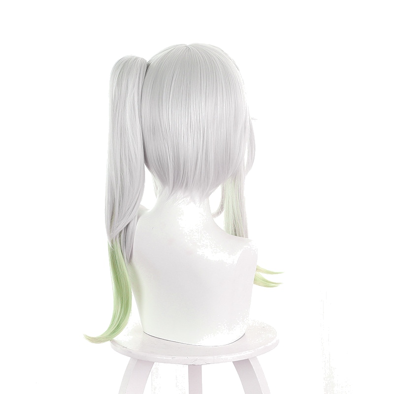 Nahida Silver-white Light Green Ponytail Cosplay Wig for Genshin Impact - 539E - Image 4
